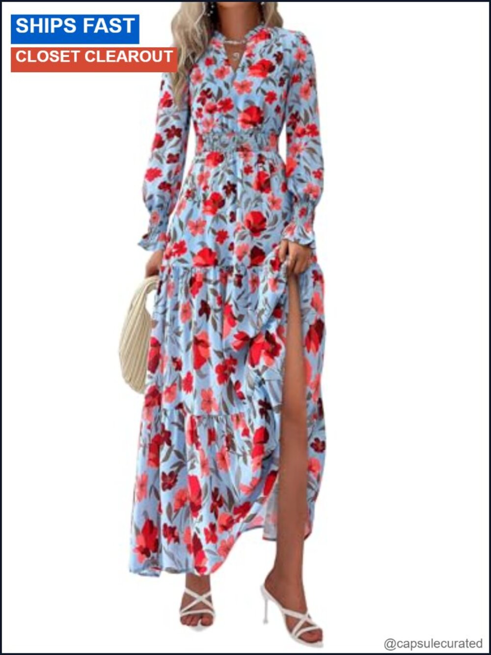 PRETTYGARDEN Women's Floral Maxi Dress Fall A-Line Wedding Guest Dresses Pack